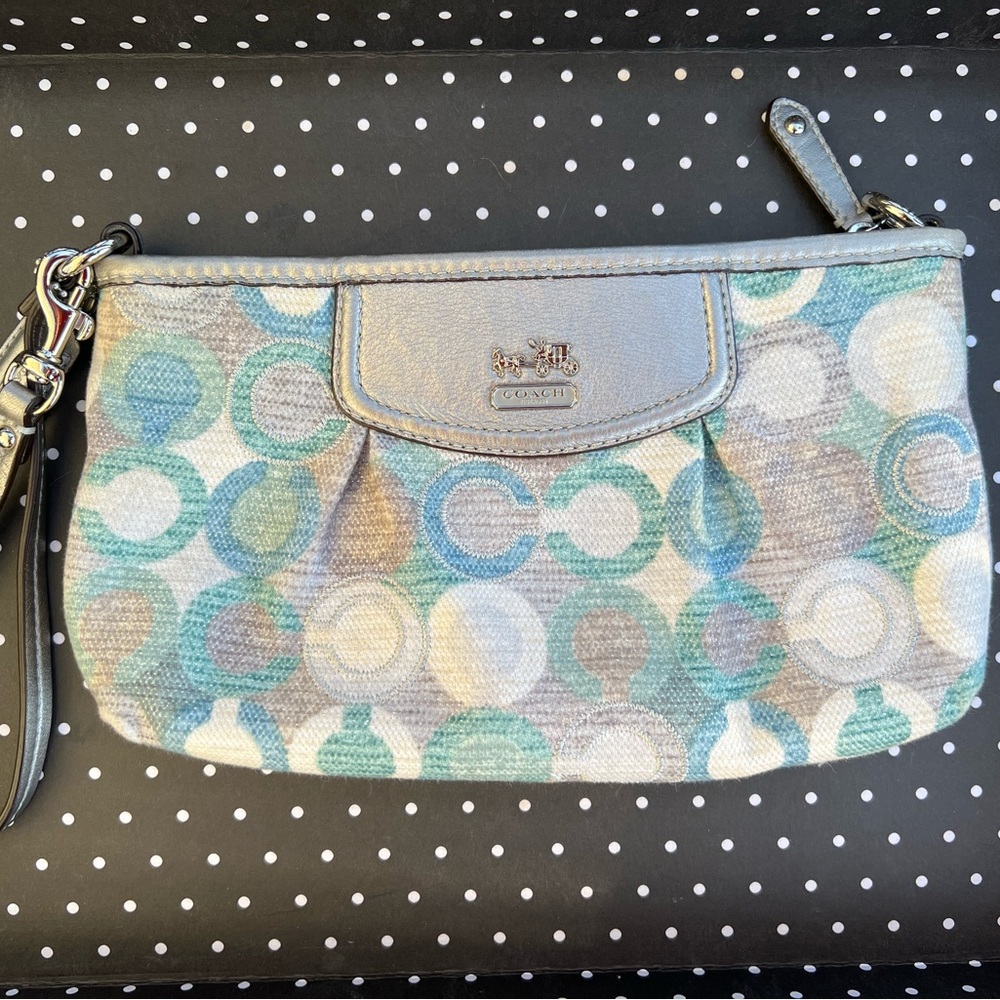 Roomy Coach Wristlet with Great Colors!